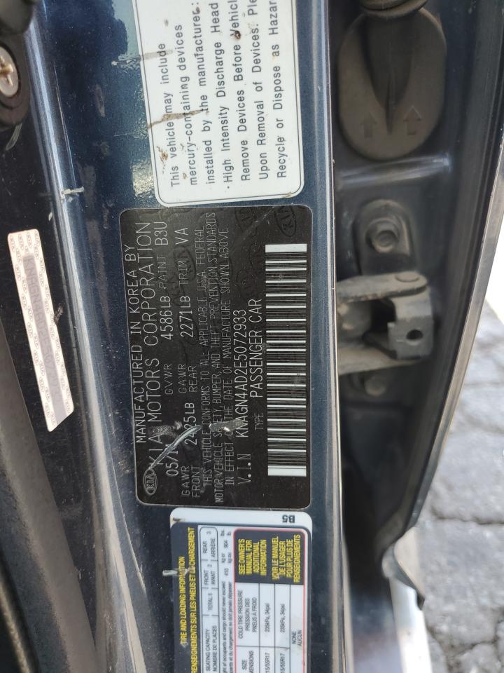 KNAGN4AD2E5072933 2014 Kia Optima Hybrid