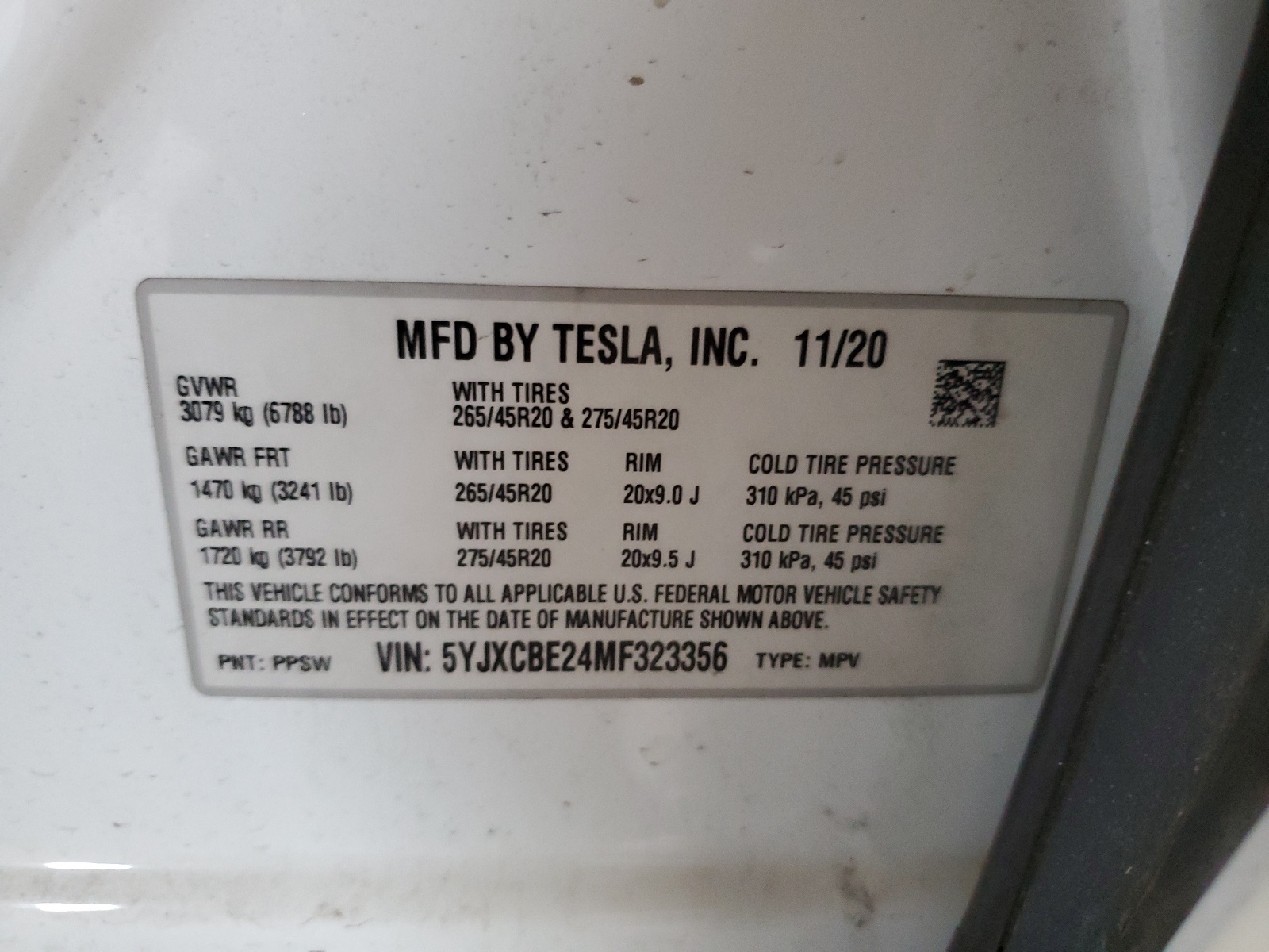 5YJXCBE24MF323356 2021 Tesla Model X