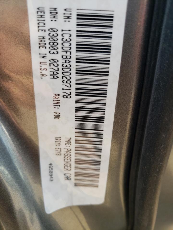 2013 Dodge Dart Sxt VIN: 1C3CDFBA3DD297178 Lot: 66496424