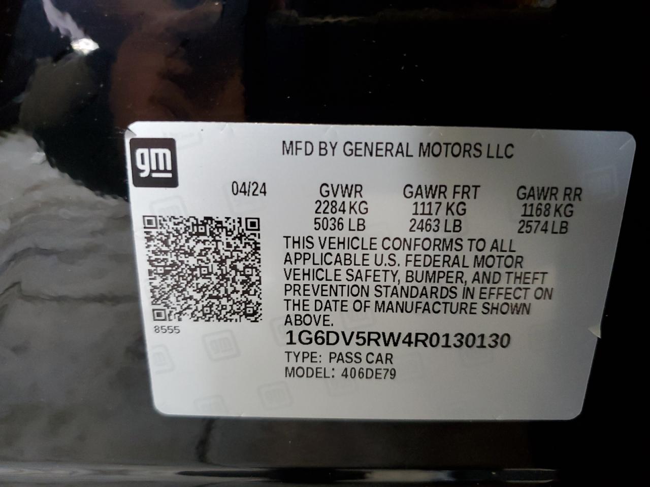 2024 Cadillac Ct5-V VIN: 1G6DV5RW4R0130130 Lot: 65635644