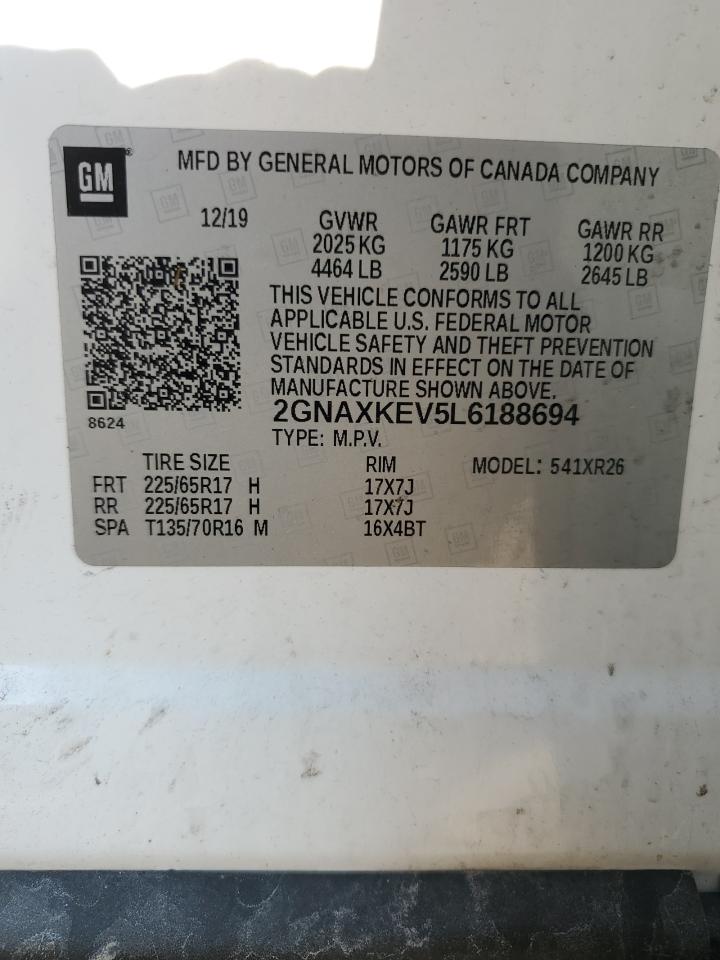 2GNAXKEV5L6188694 2020 CHEVROLET EQUINOX - Image 14