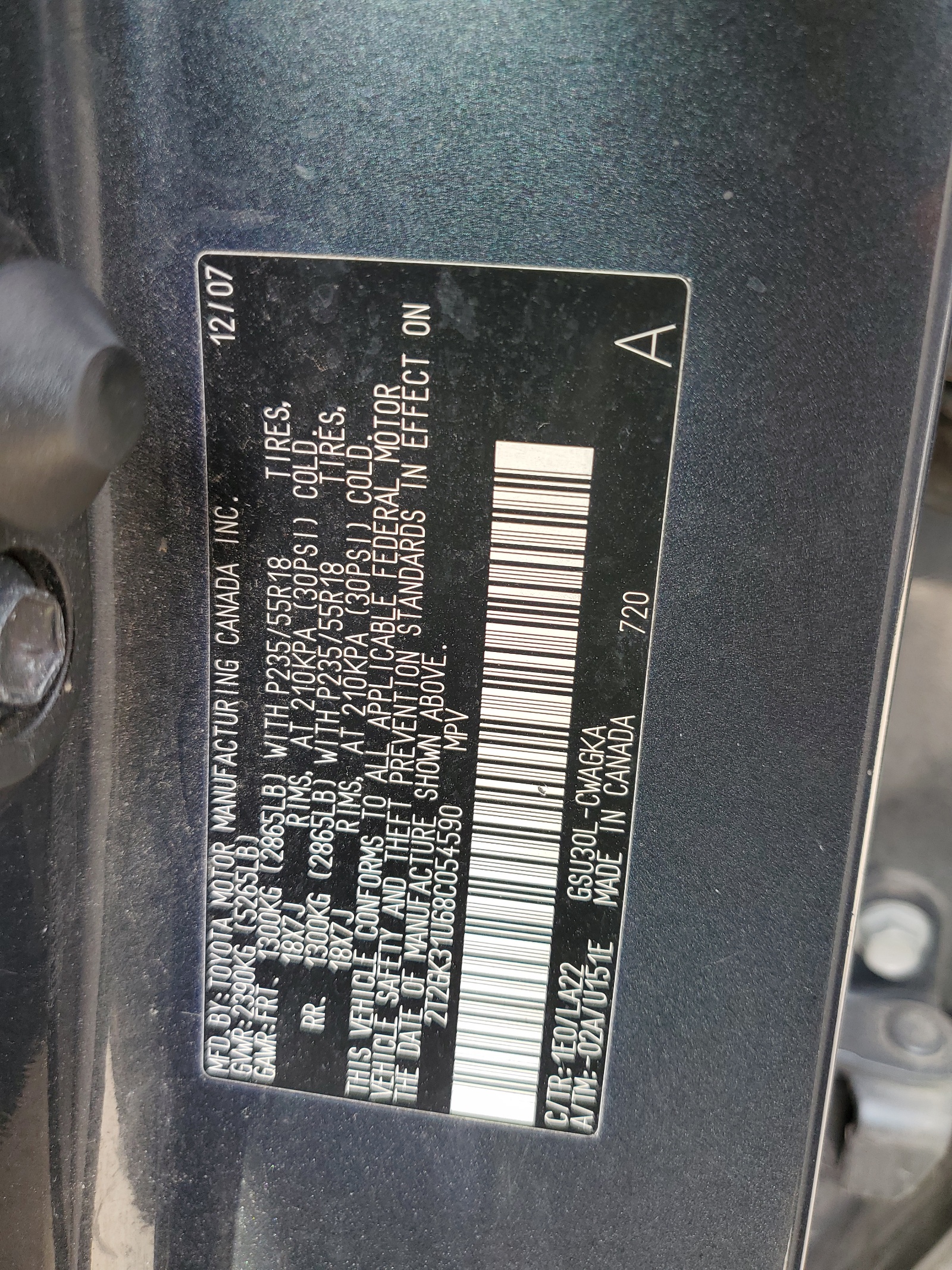 2T2GK31U68C054590 2008 Lexus Rx 350