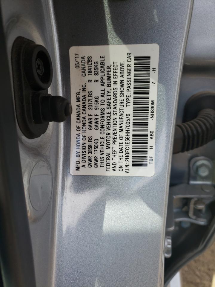 2HGFC1E56HH700576 2017 Honda Civic Si