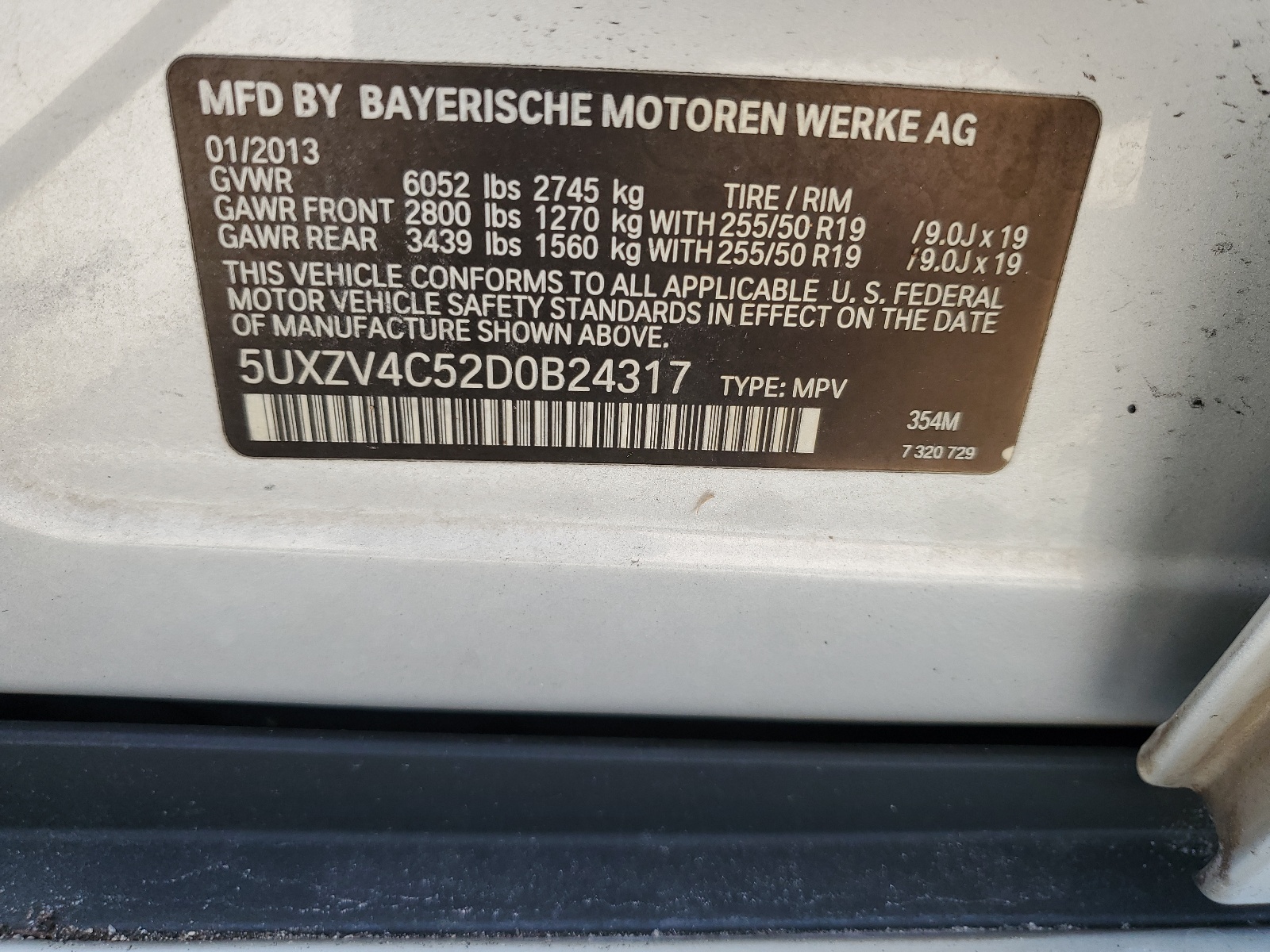 5UXZV4C52D0B24317 2013 BMW X5 xDrive35I