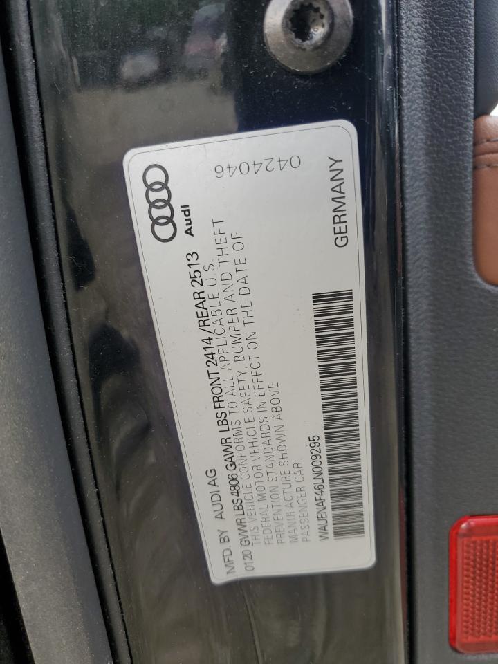 2020 Audi A4 Premium Plus VIN: WAUENAF46LN009295 Lot: 69079984