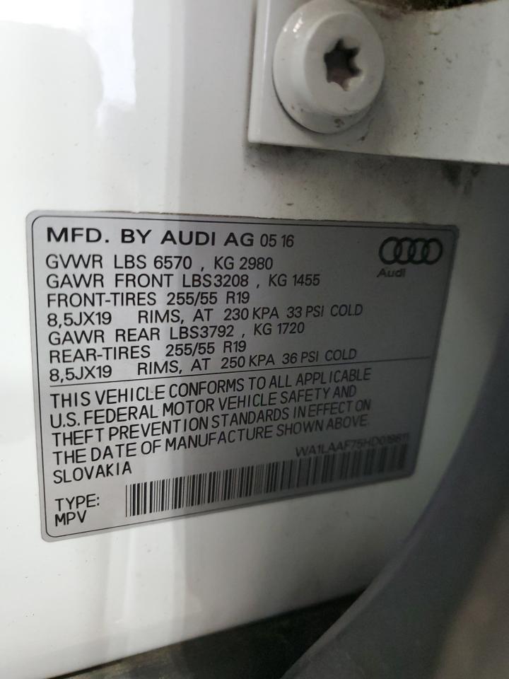 WA1LAAF75HD019811 2017 Audi Q7 Premium Plus