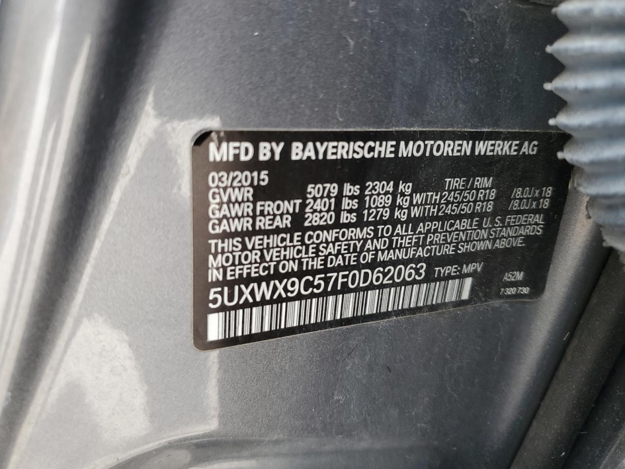 5UXWX9C57F0D62063 2015 BMW X3 - Image 13