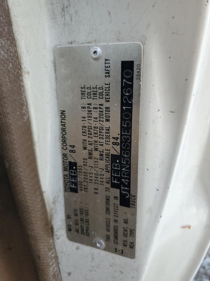 1984 Toyota Pickup Xtracab Rn56 Sr5 VIN: JT4RN56S3E5012670 Lot: 66426814
