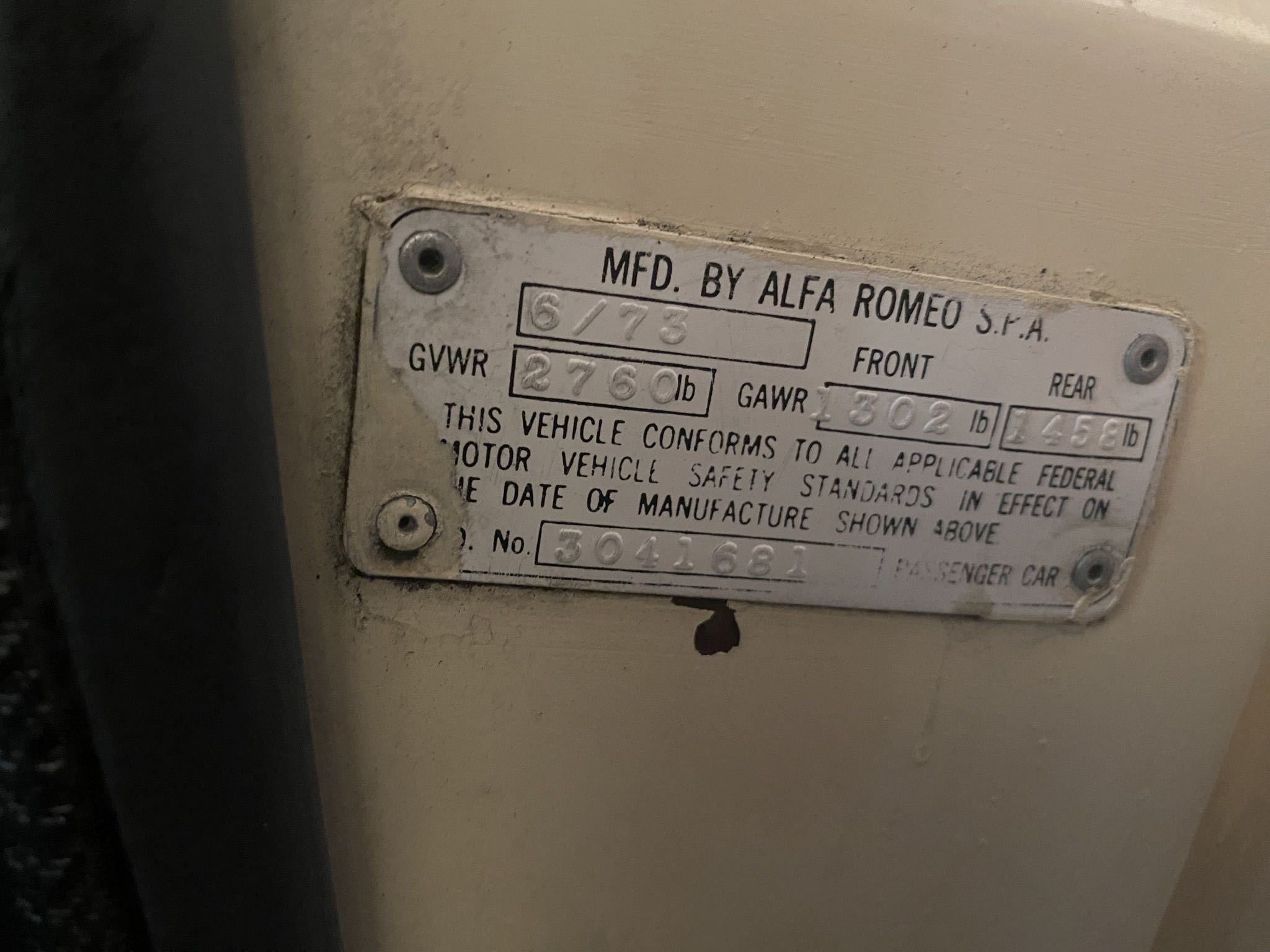 AR3041681 1973 Alfa Romeo Spyder