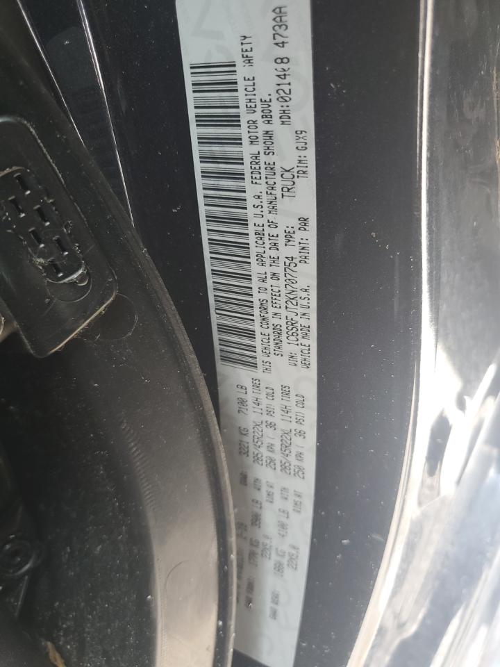 2019 Ram 1500 Laramie VIN: 1C6SRFJT2KN707754 Lot: 66268724