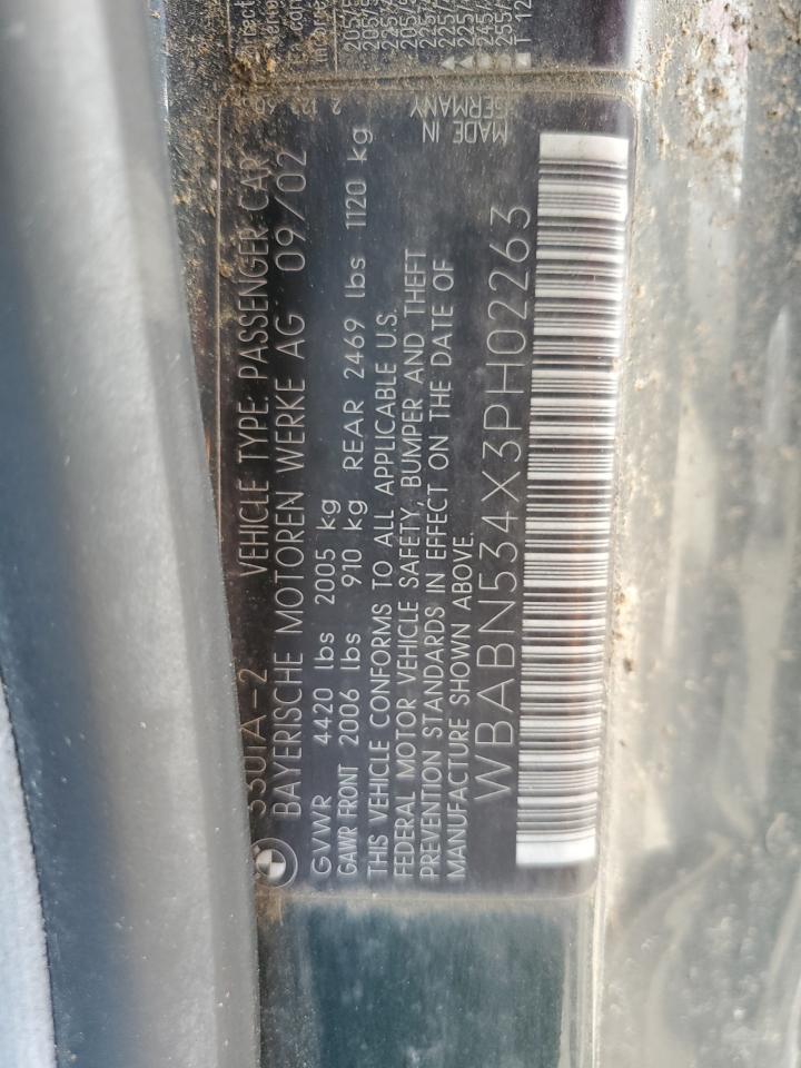 2003 BMW 330 Ci VIN: WBABN534X3PH02263 Lot: 68177204