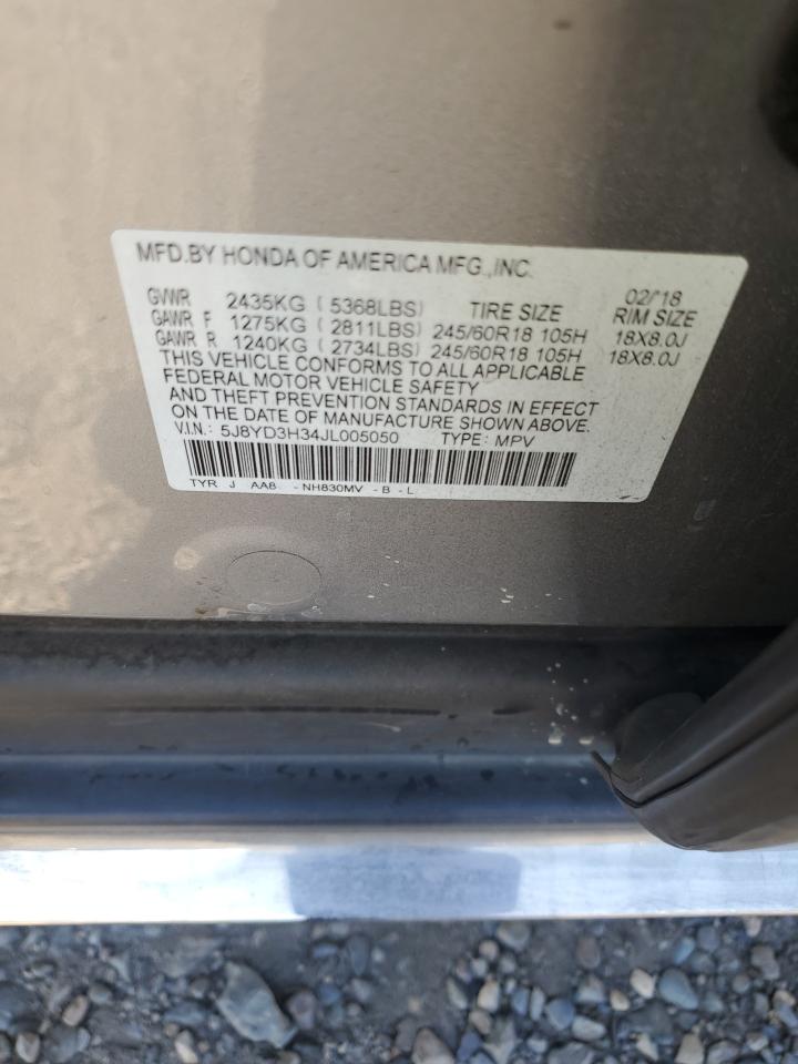 5J8YD3H34JL005050 2018 Acura Mdx