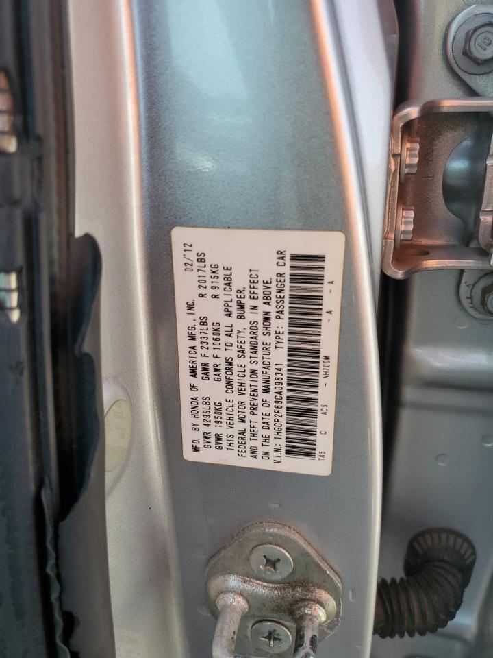 1HGCP2F69CA096341 2012 Honda Accord Se