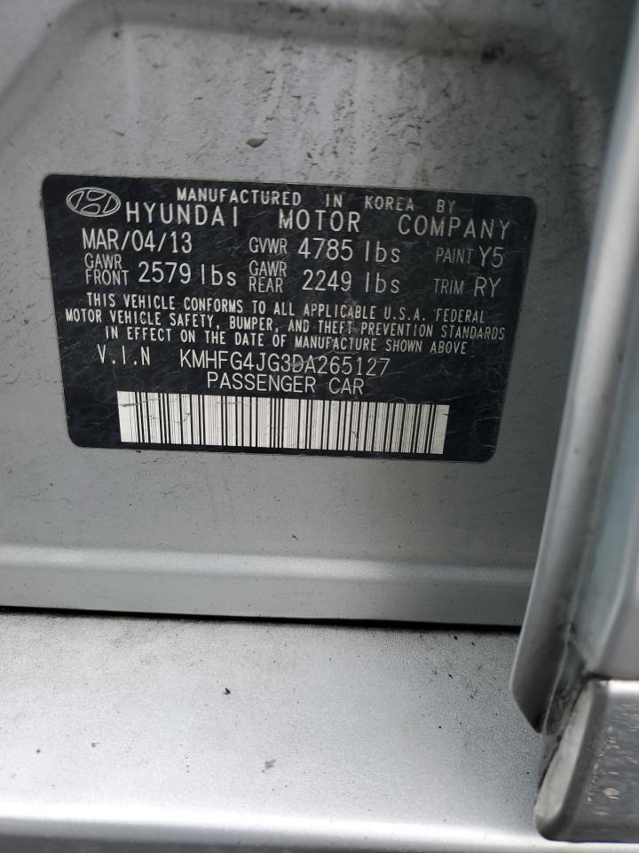 2013 Hyundai Azera VIN: KMHFG4JG3DA265127 Lot: 66908674