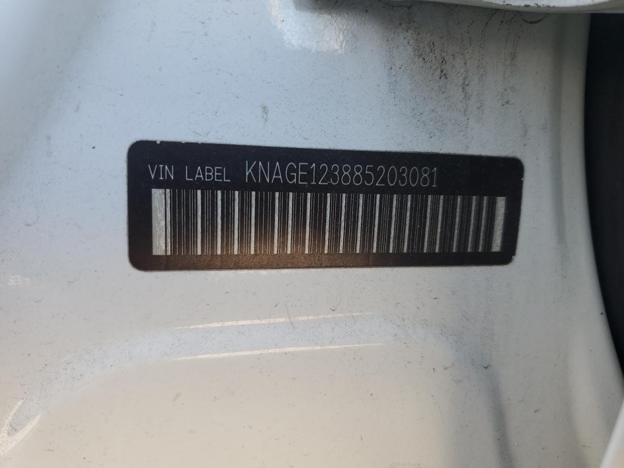 KNAGE123885203081 2008 Kia Optima Lx