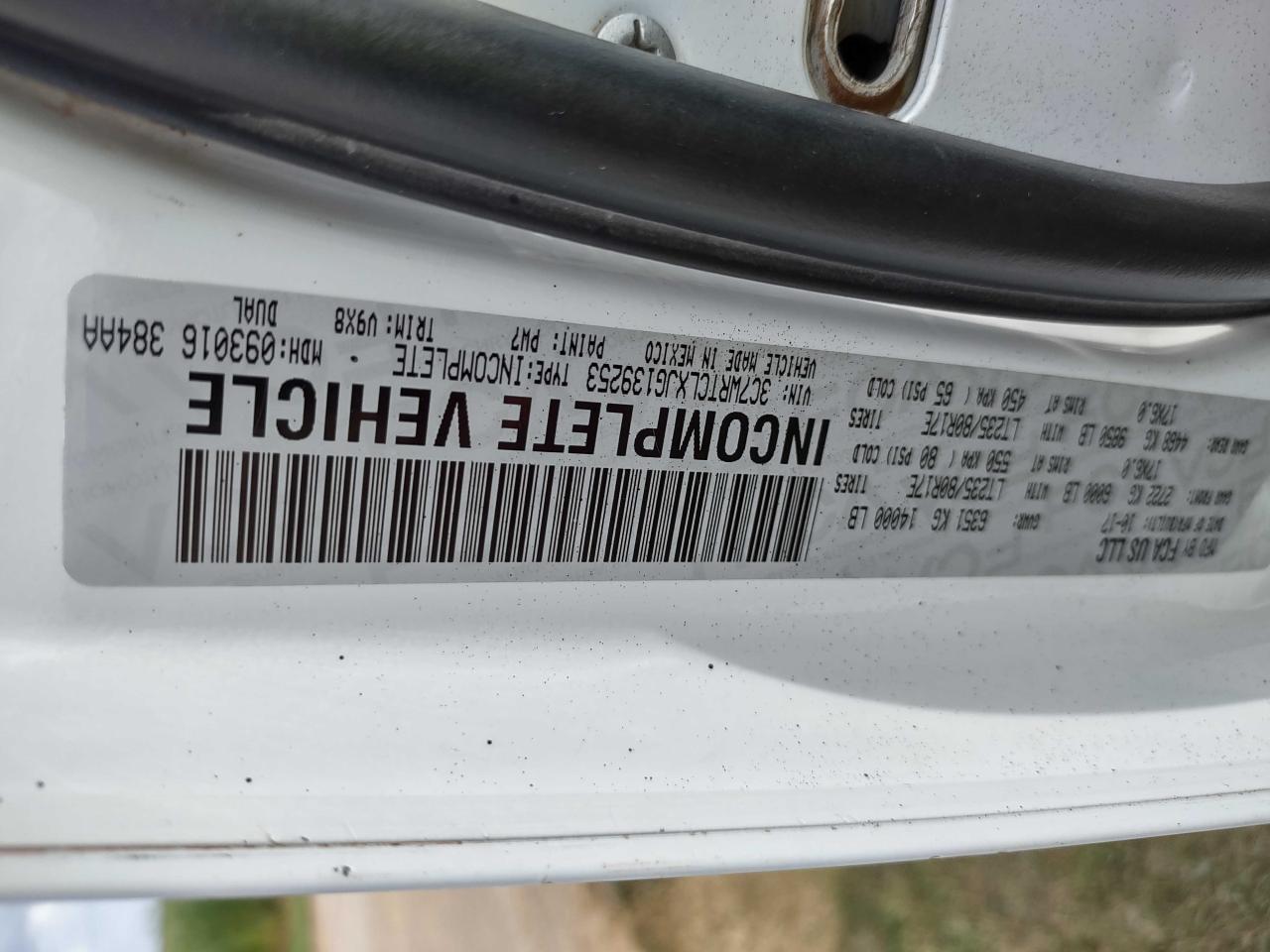 2018 Ram 3500 VIN: 3C7WRTCLXJG139253 Lot: 67615884