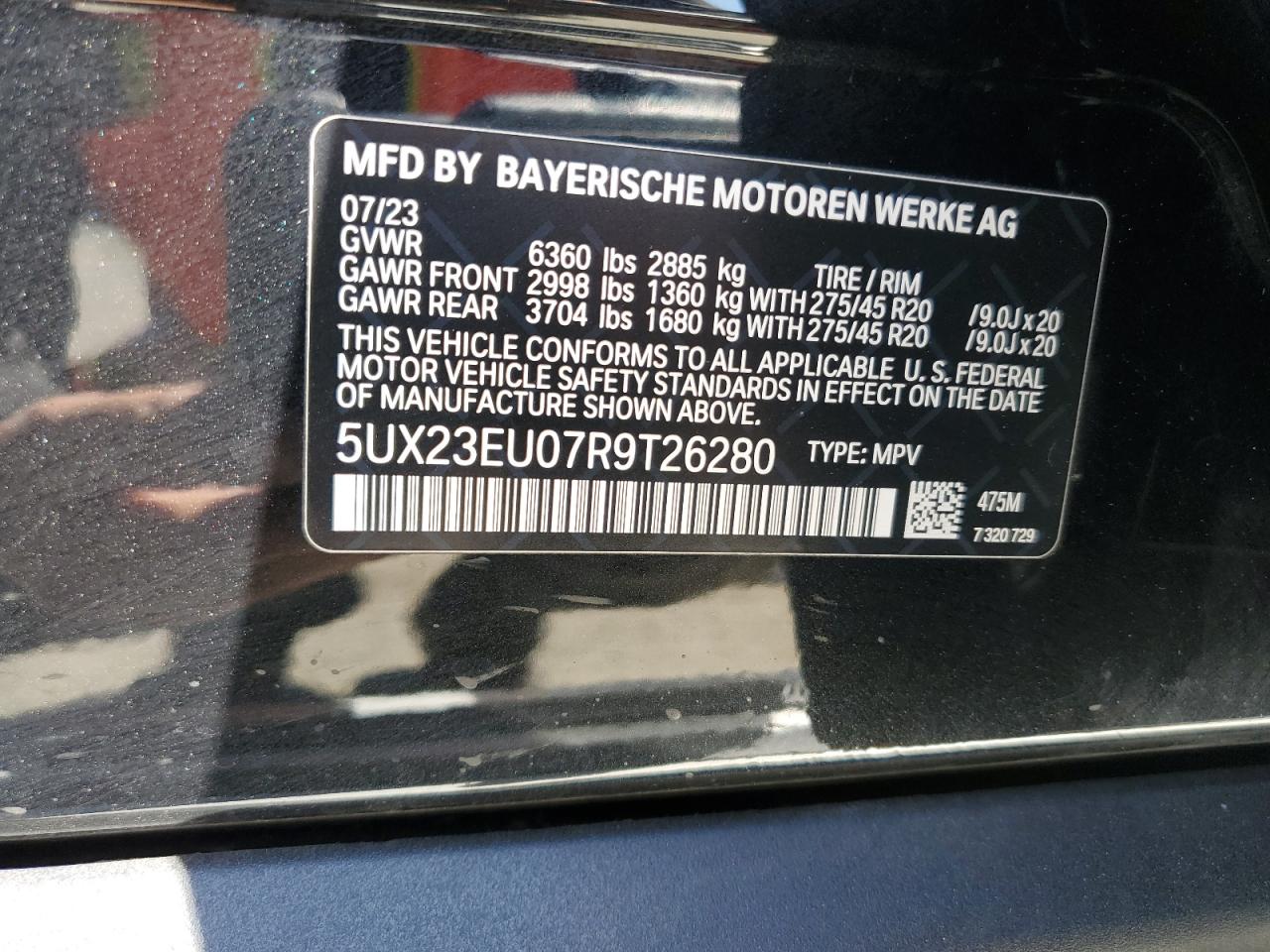 5UX23EU07R9T26280 BMW X5 XDRIVE4 12