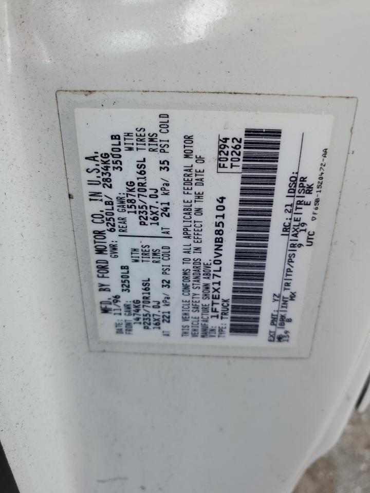 1997 Ford F150 VIN: 1FTEX17L0VNB85104 Lot: 65997024