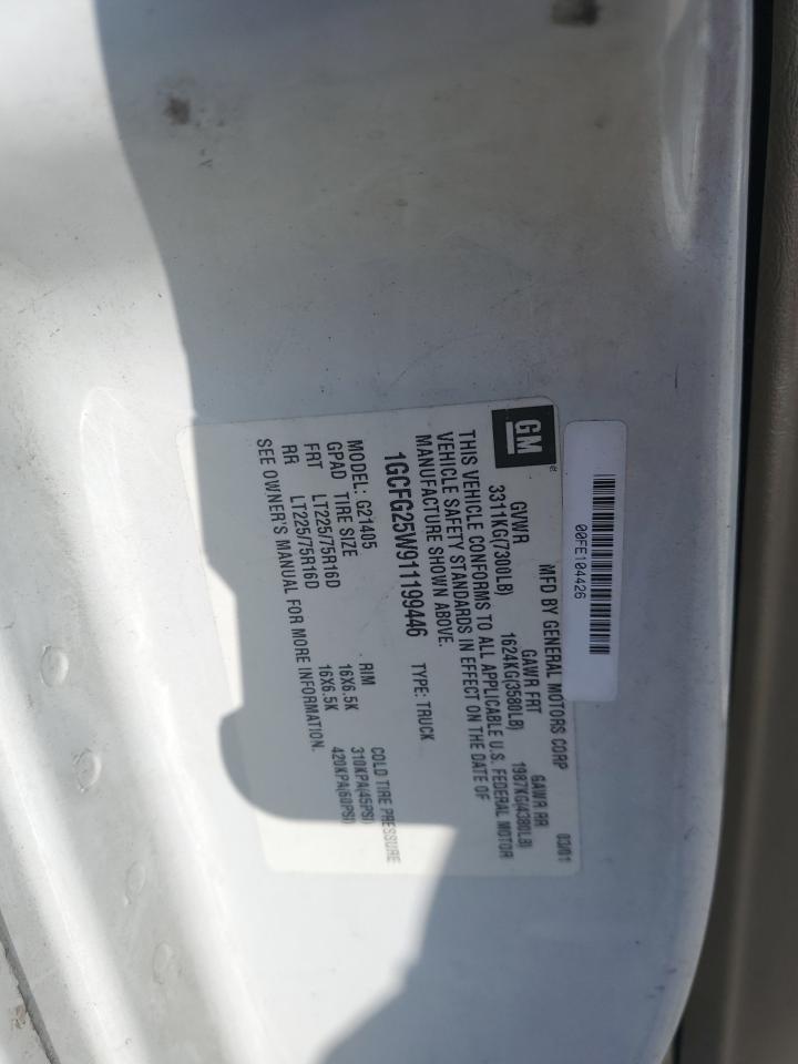 2001 Chevrolet Express G2500 VIN: 1GCFG25W911199446 Lot: 65661014