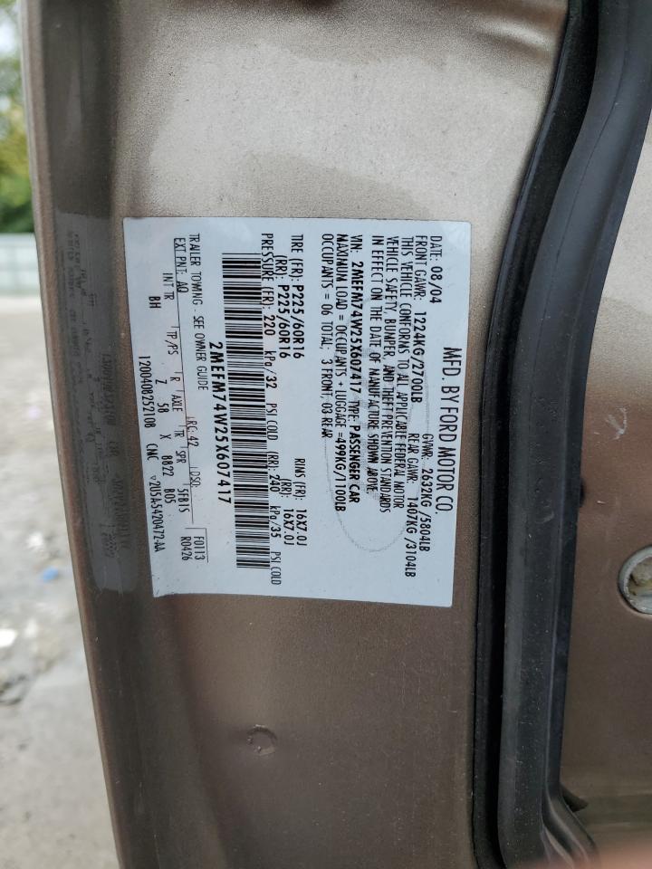 2005 Mercury Grand Marquis Gs VIN: 2MEFM74W25X607417 Lot: 69516914