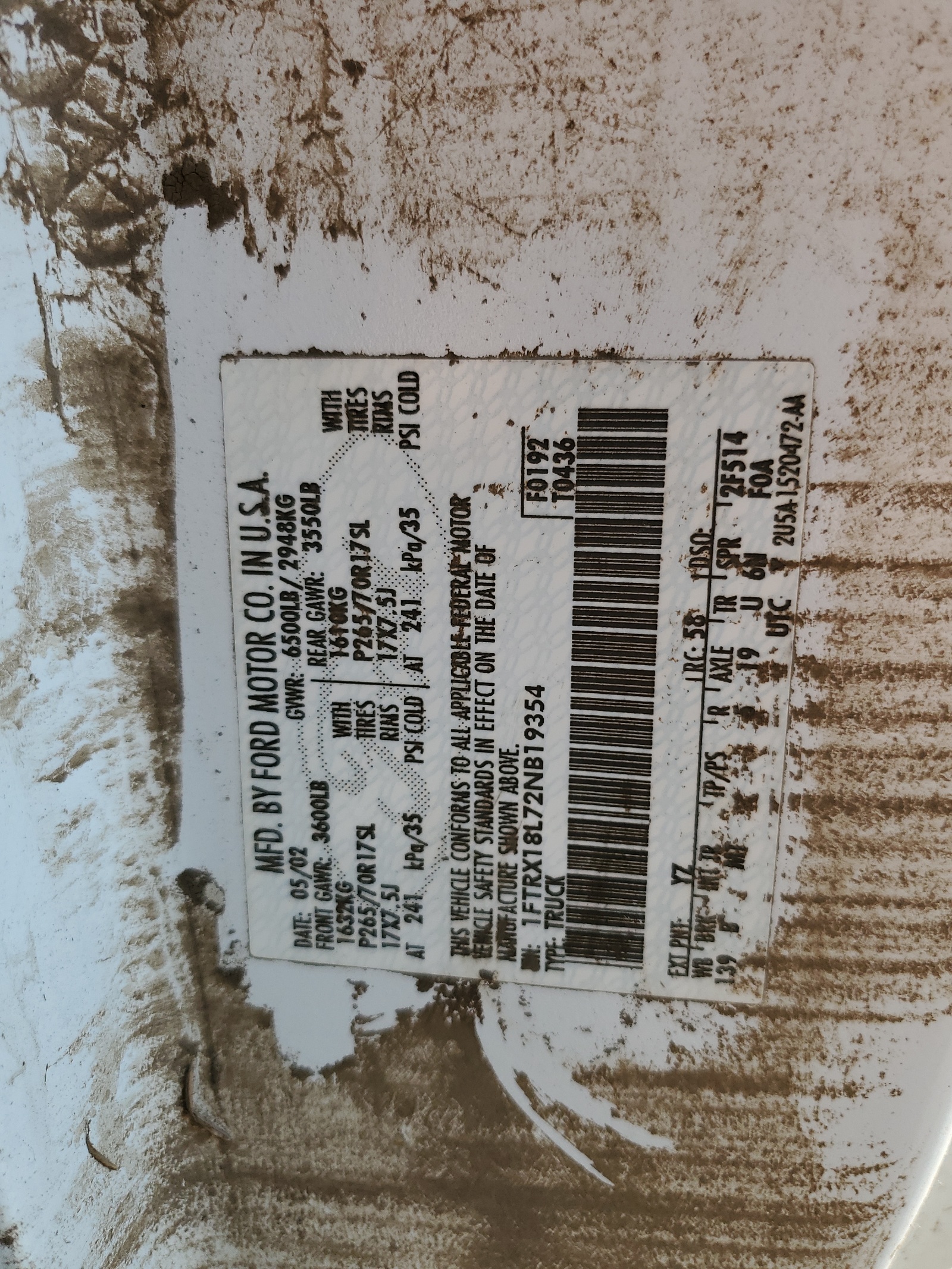 1FTRX18L72NB19354 2002 Ford F150