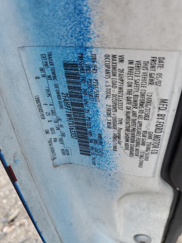 2007 Ford Crown Victoria Police Interceptor VIN: 2FAHP71W97X163337 Lot: 65634604