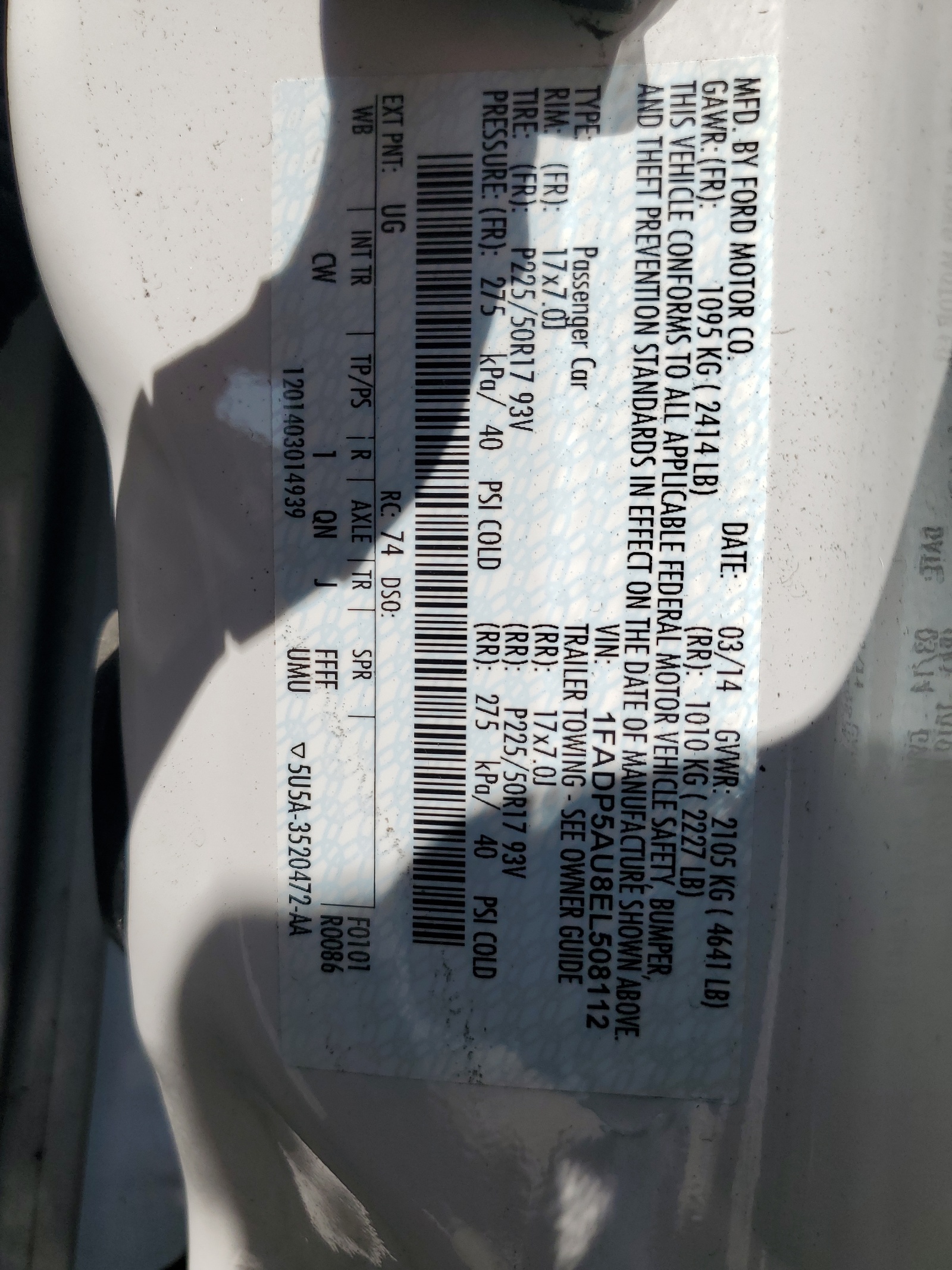 1FADP5AU8EL508112 2014 Ford C-Max Se