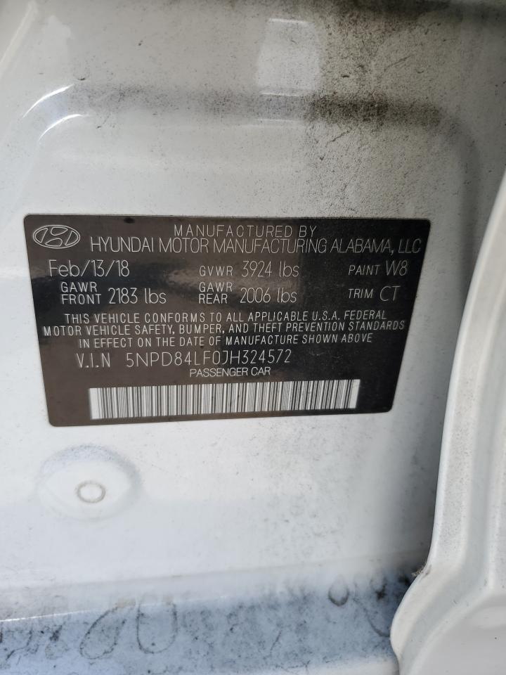 2018 Hyundai Elantra Sel VIN: 5NPD84LF0JH324572 Lot: 68302654