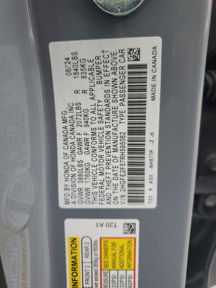 2HGFE2F57RH595062 2024 Honda Civic Sport