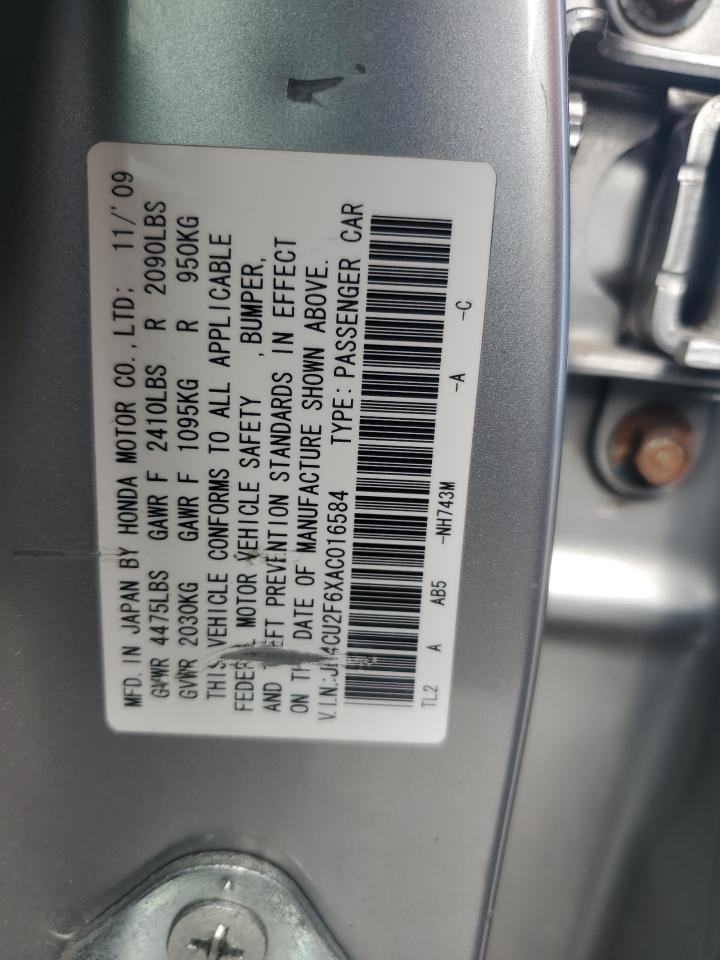 JH4CU2F6XAC016584 2010 Acura Tsx