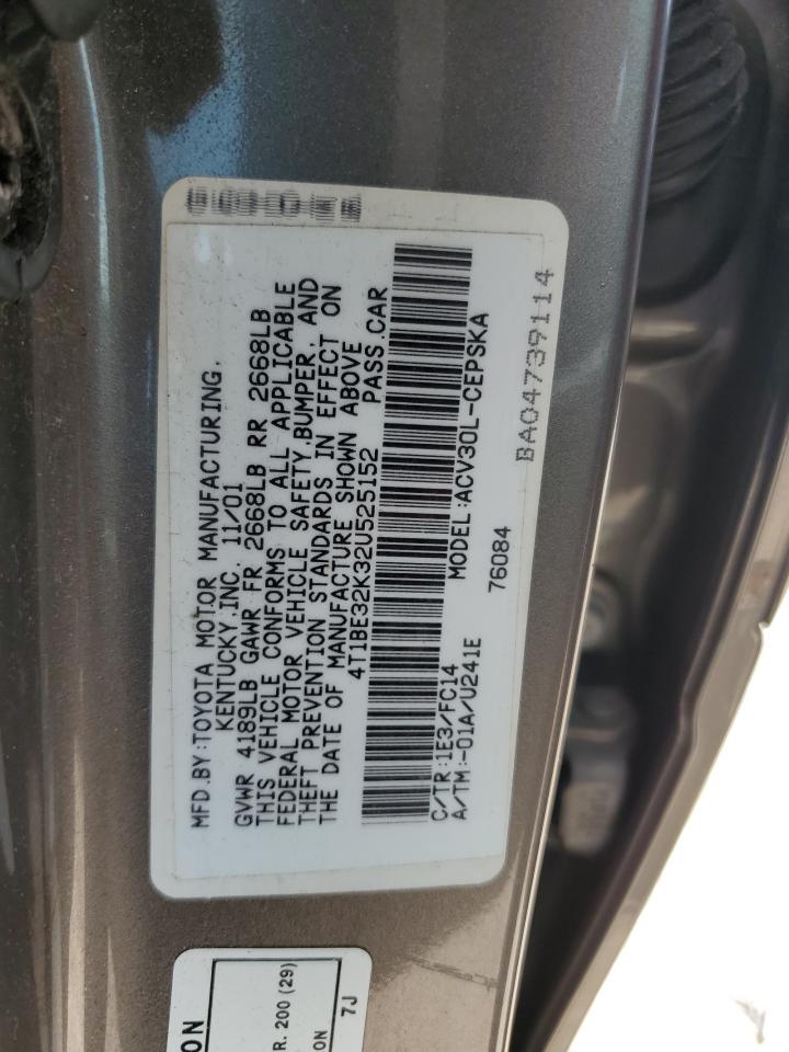 4T1BE32K32U525152 2002 Toyota Camry Le