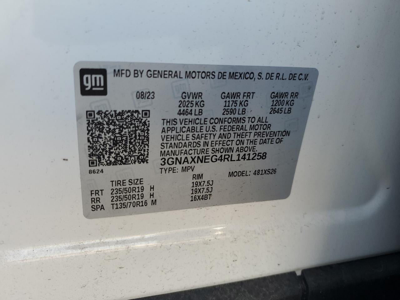 3GNAXNEG4RL141258 2024 CHEVROLET EQUINOX - Image 14