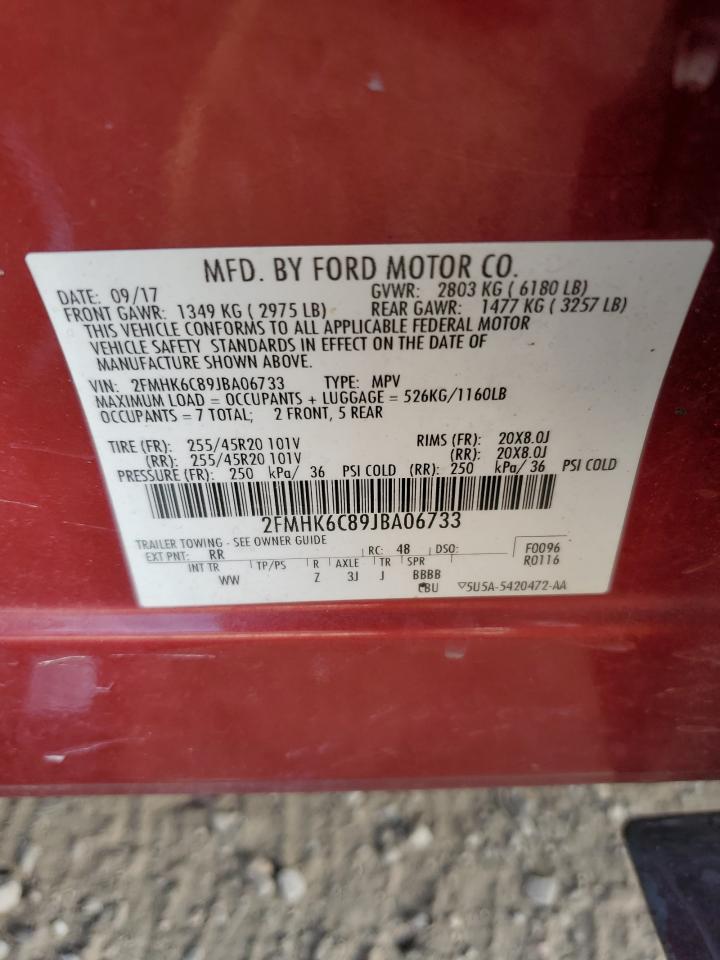 2FMHK6C89JBA06733 2018 Ford Flex Sel