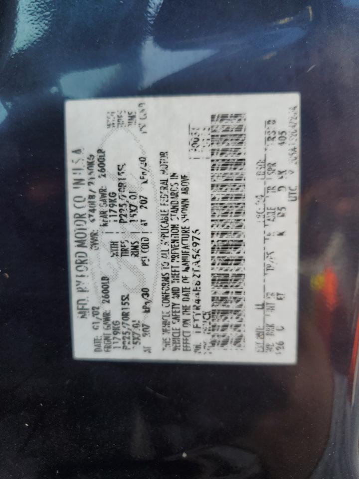 2002 Ford Ranger Super Cab VIN: 1FTYR44E82TA54976 Lot: 67161754