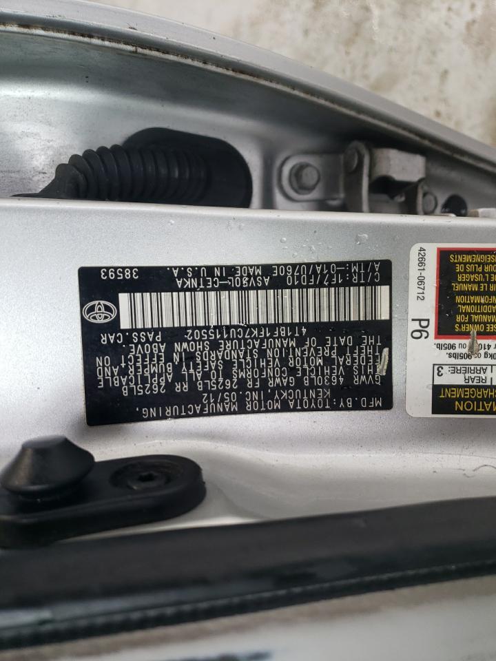 4T1BF1FK7CU115502 2012 Toyota Camry Base