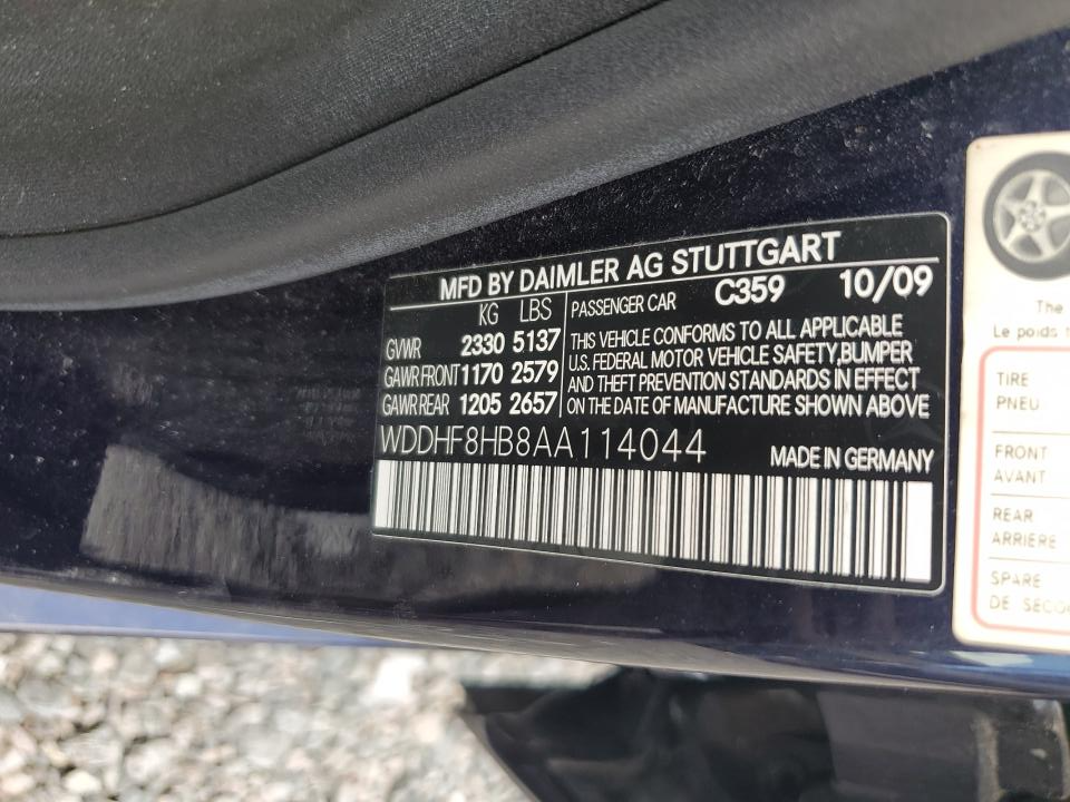 WDDHF8HB8AA114044 2010 Mercedes-Benz E 350 4Matic