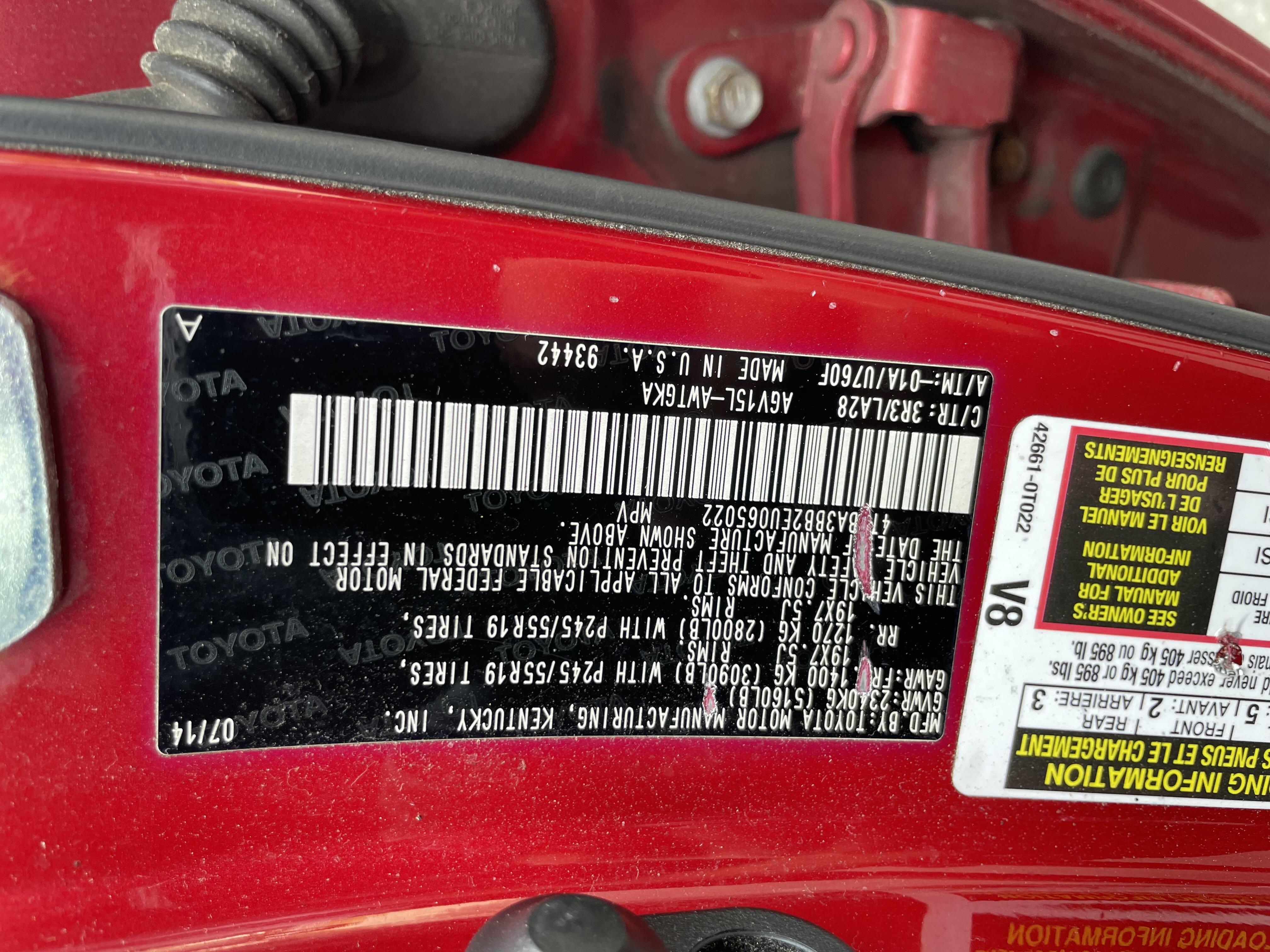 4T3BA3BB2EU065022 2014 Toyota Venza Le