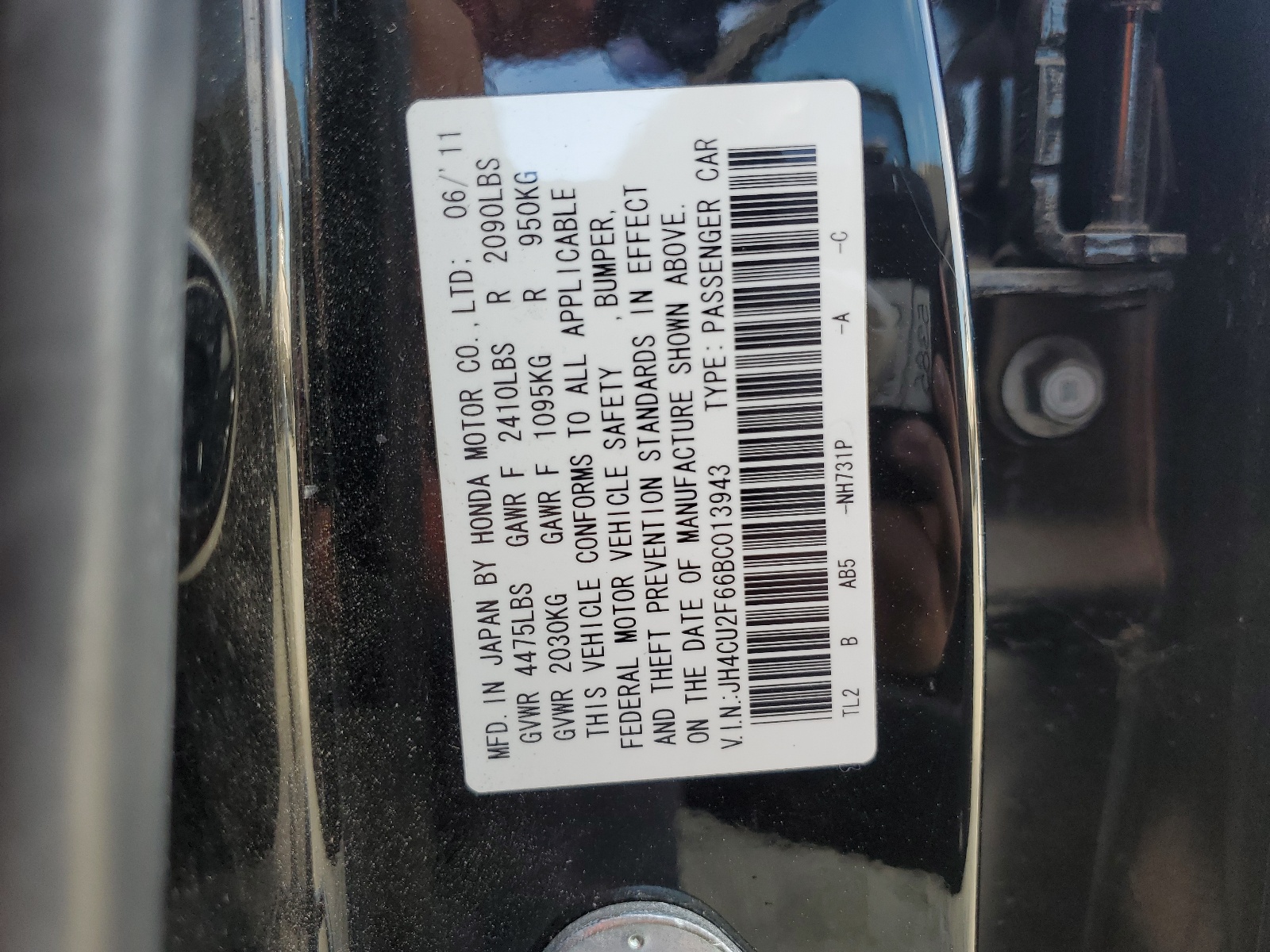 JH4CU2F66BC013943 2011 Acura Tsx