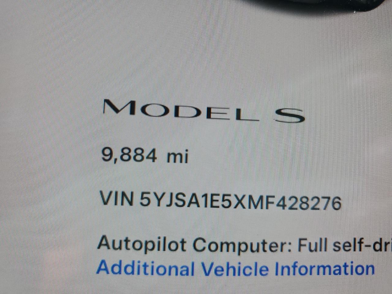 5YJSA1E5XMF428276 2021 Tesla Model S