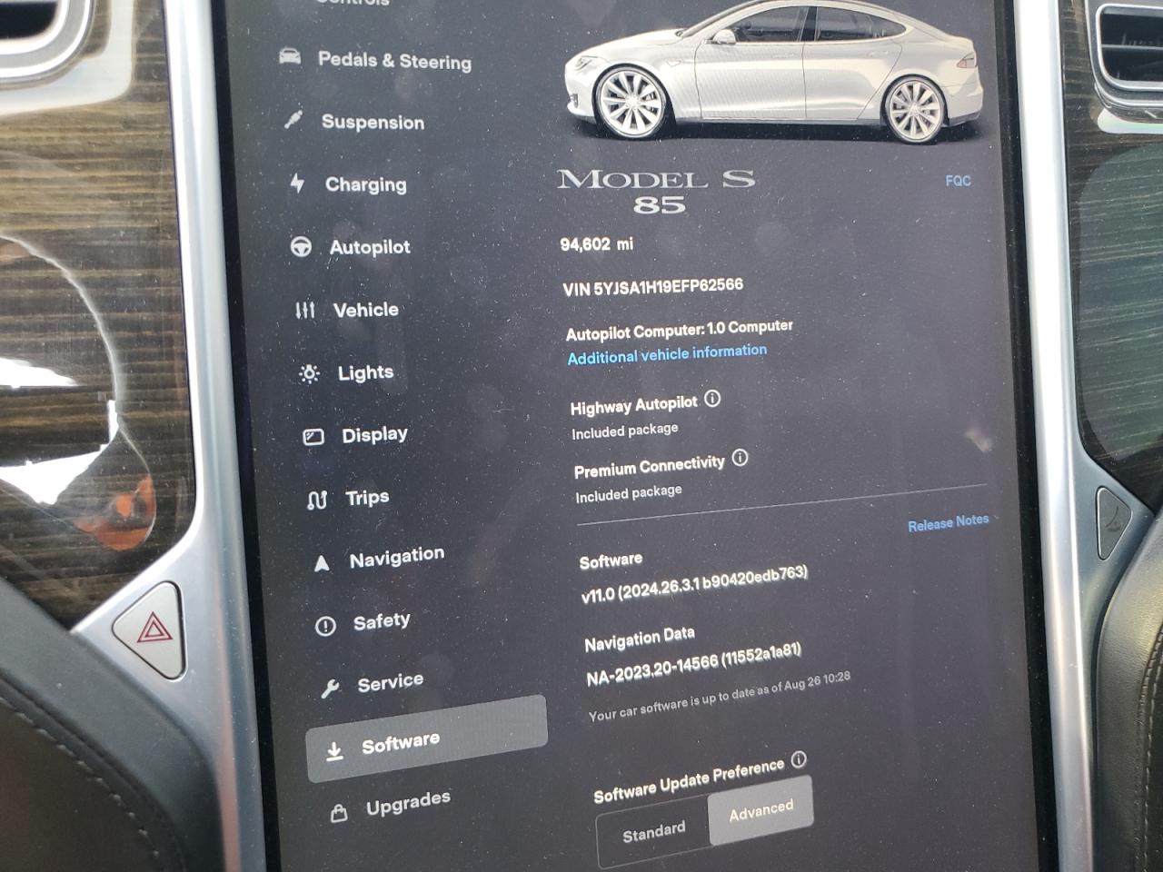 5YJSA1H19EFP62566 2014 Tesla Model S