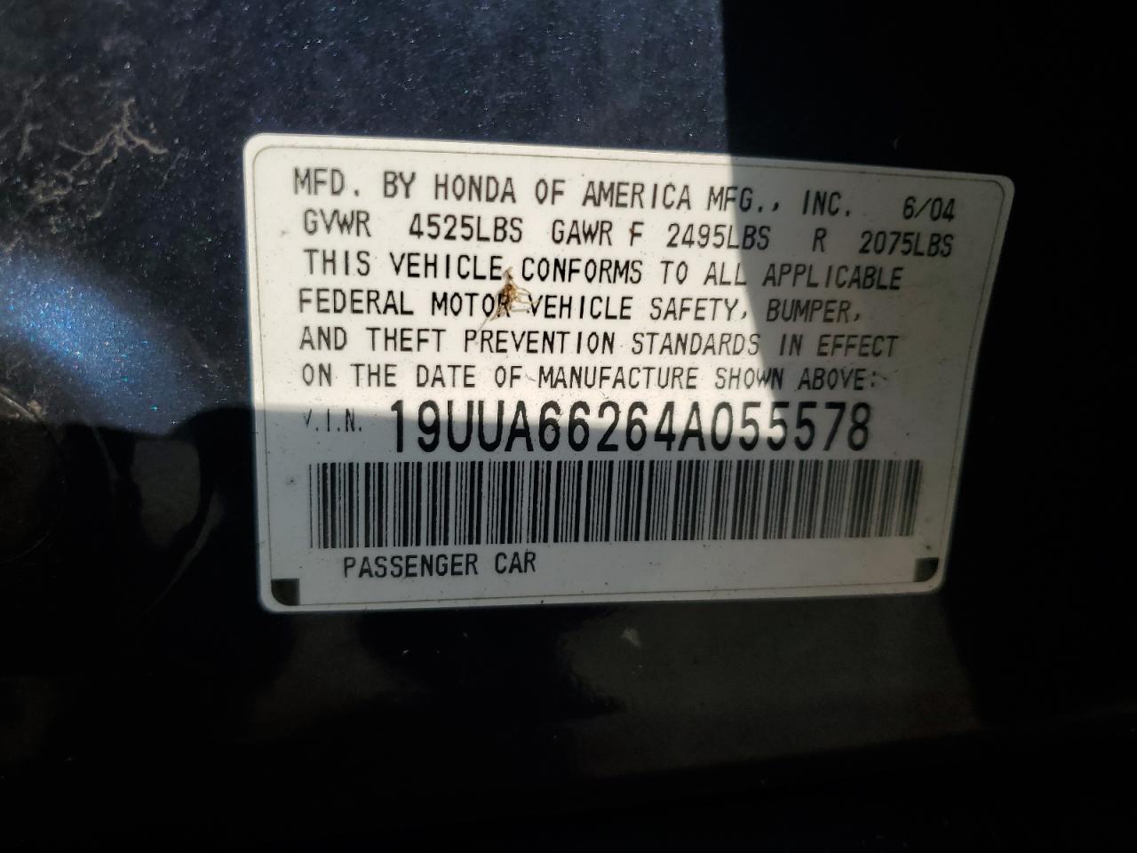 19UUA66264A055578 2004 Acura Tl