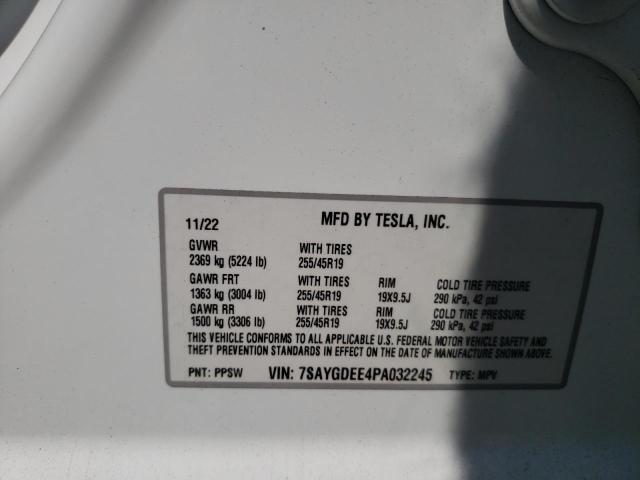 7SAYGDEE4PA032245 Tesla Model Y  12