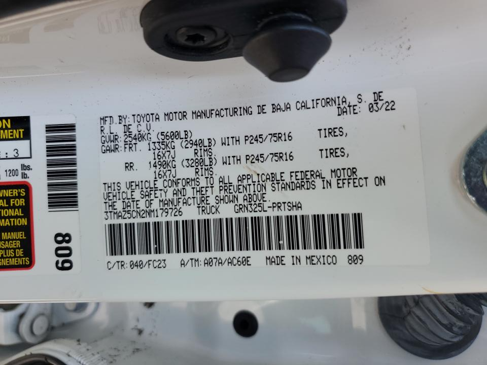 3TMAZ5CN2NM179726 2022 Toyota Tacoma Double Cab