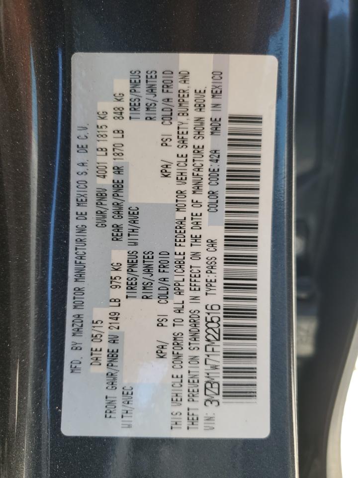 2015 Mazda 3 Grand Touring VIN: 3MZBM1W71FM220516 Lot: 68473284