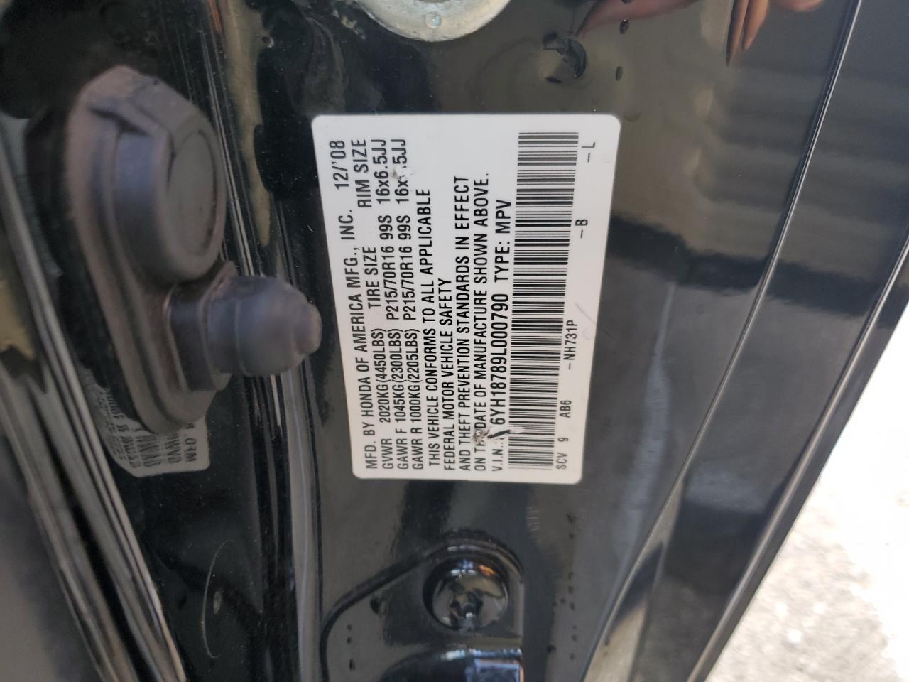 2009 Honda Element Ex VIN: 5J6YH18789L000790 Lot: 68744634