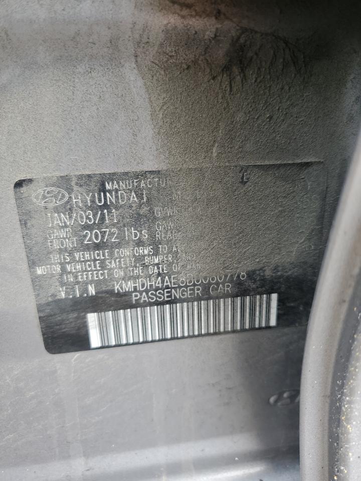 2011 Hyundai Elantra Gls VIN: KMHDH4AE8BU080778 Lot: 66074714