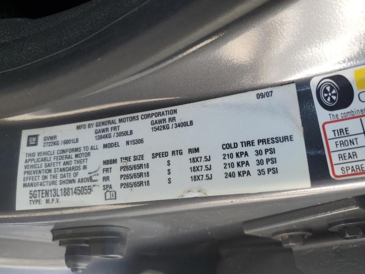 2008 Hummer H3 Alpha VIN: 5GTEN13L188145055 Lot: 66590564