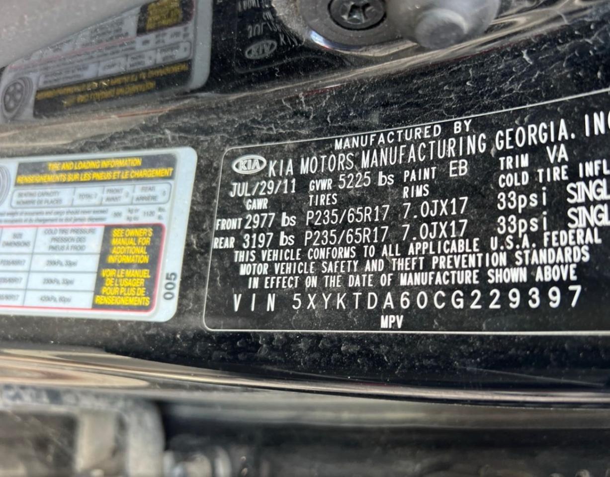 2012 Kia Sorento Base VIN: 5XYKTDA60CG229397 Lot: 68014714