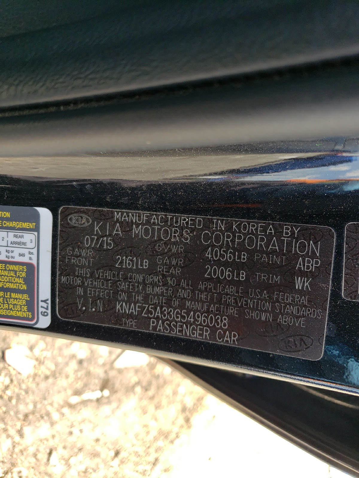 KNAFZ5A33G5496038 2016 Kia Forte Sx