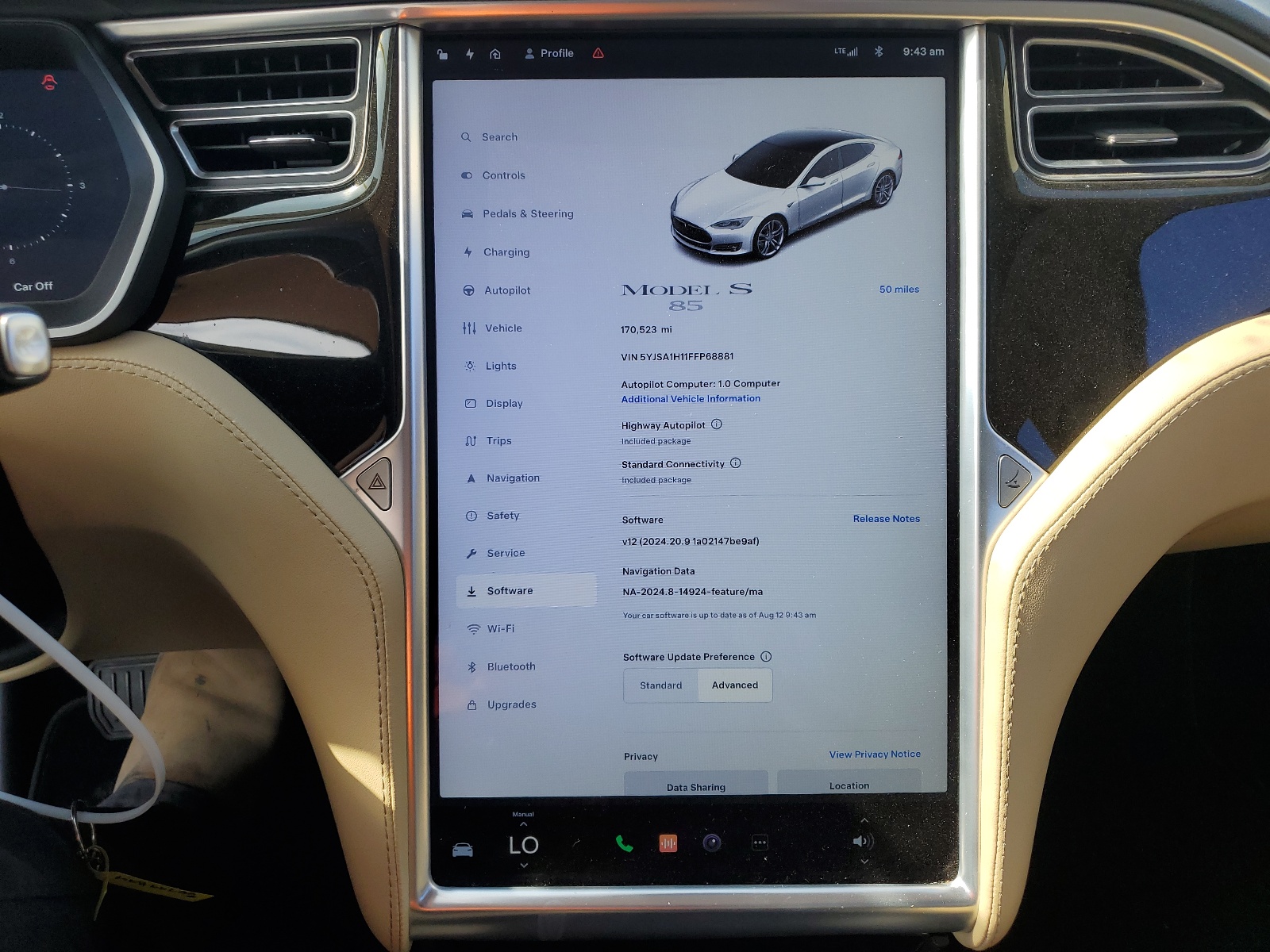 5YJSA1H11FFP68881 2015 Tesla Model S 85